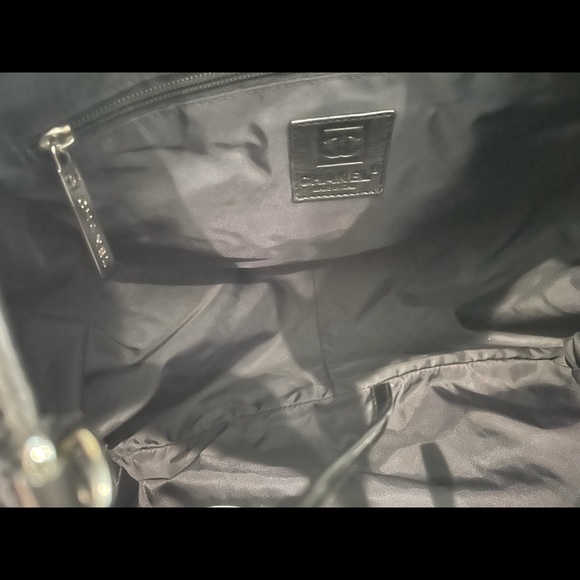 Chanel Vintage Navy Tweed and Cotton Tote Bag - Picture 8 of 10